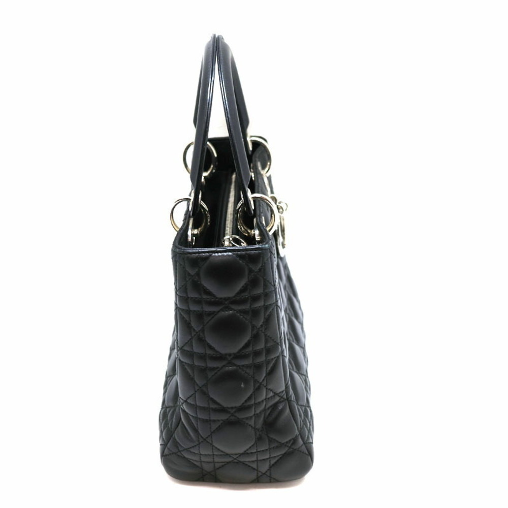 CDIOR Lady Dior Cannage Leather Black Handbag - Picture 4 of 6